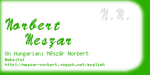 norbert meszar business card